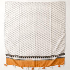 Korean color matching sweet yellow color women fashion scarf