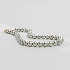Elegant famous brand gray white pearl necklace