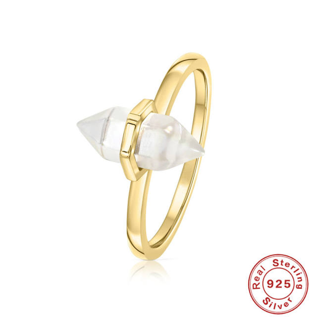 925 sterling silver crystal stone finger rings tail rings