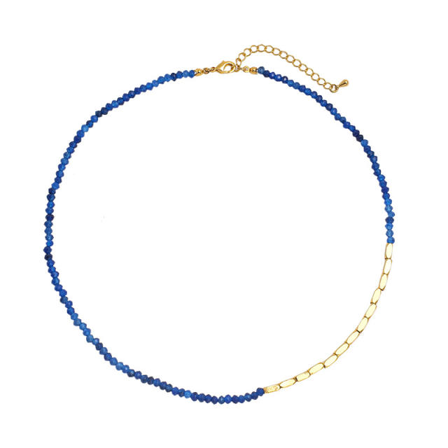 Summer colorful glass bead choker necklace