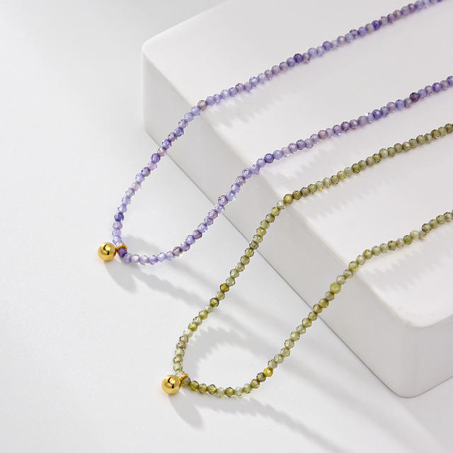 Chic easy match colorful beaded choker necklace