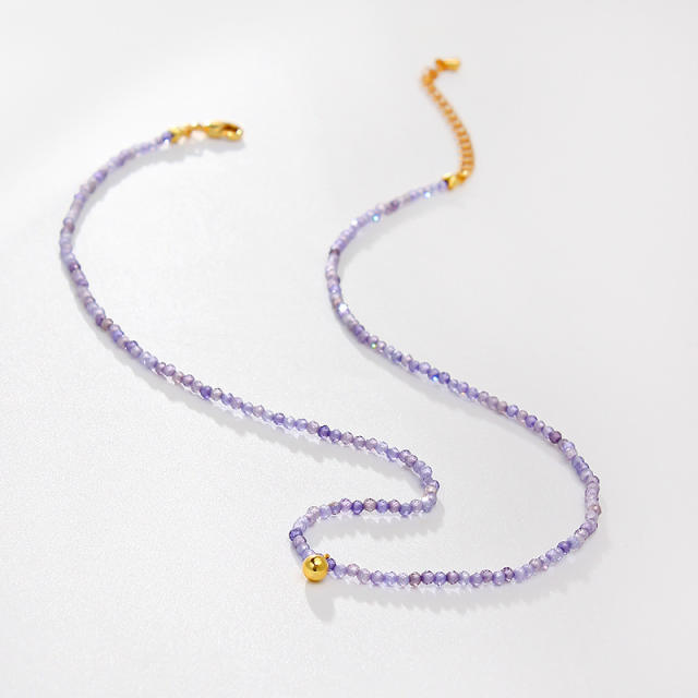 Chic easy match colorful beaded choker necklace