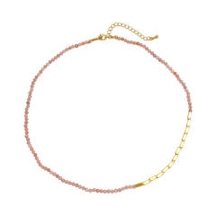 Summer colorful glass bead choker necklace