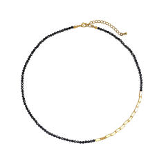 Summer colorful glass bead choker necklace
