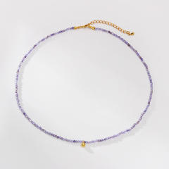 Chic easy match colorful beaded choker necklace