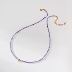 Chic easy match colorful beaded choker necklace