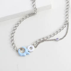 Y2K dopamine color enamel donuts necklace
