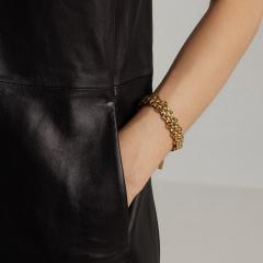 Personality braid pattern chunky stainless steel chain bracelet