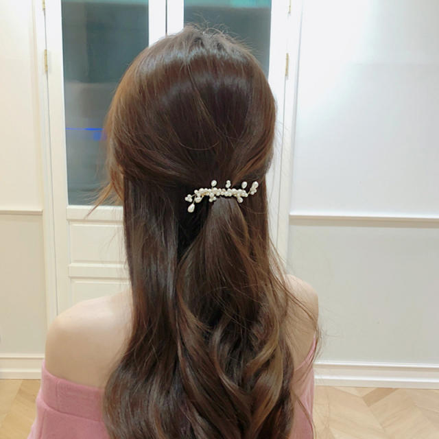 Korean fashion pearl french barrette hair clips