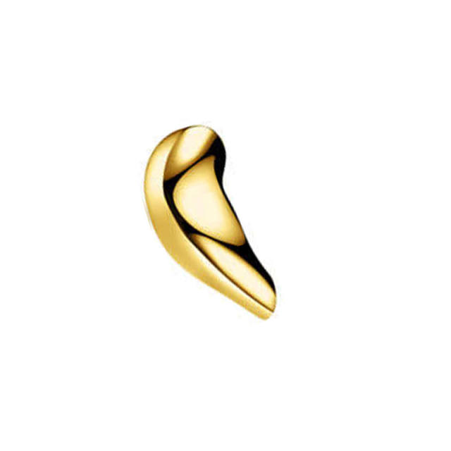3D unique real gold plated copper studs earrings 1pcs price