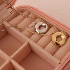 Concise Circle pendant stainless steel necklace