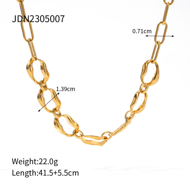 INS easy match stainless steel chain necklace bracelet