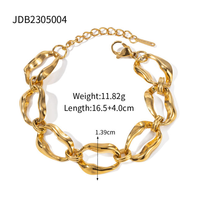 INS easy match stainless steel chain necklace bracelet