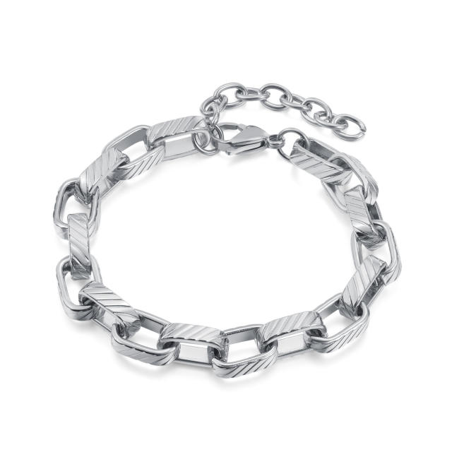 Hiphop stainless steel chain bracelet