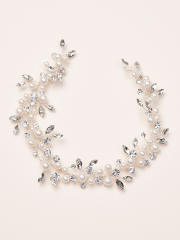 Elegant pearl bead horse eye rhinestone hair vines