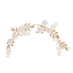 Imitation shell flower soft hair vines for bridal