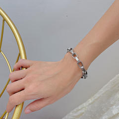 Hiphop stainless steel chain bracelet