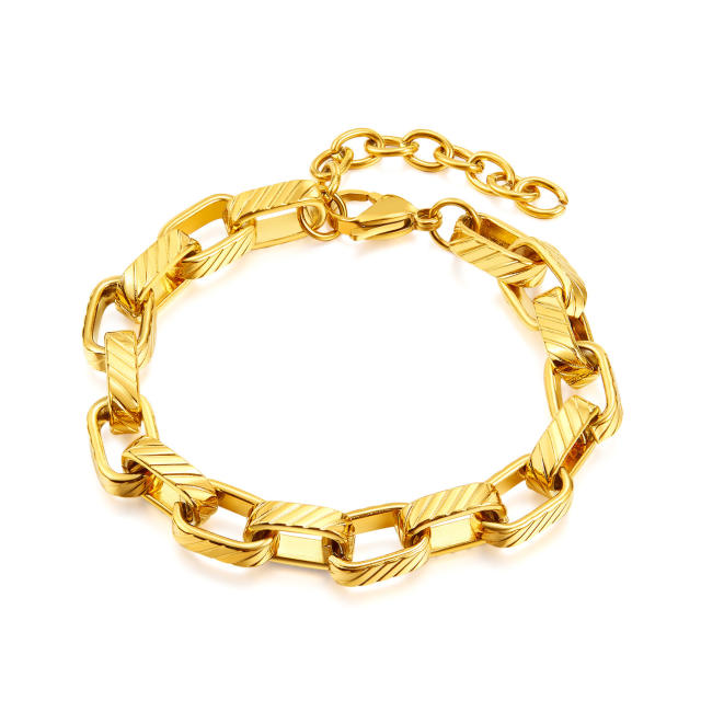 Hiphop stainless steel chain bracelet