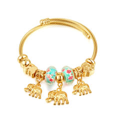 National trend cute elephant charm diy bracelet
