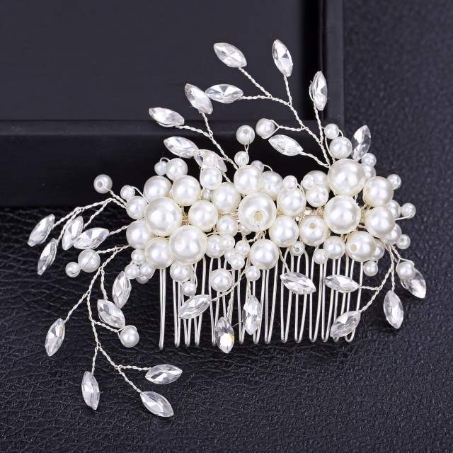 Hot sale full pearl bead wedding hair combs
