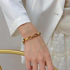 Hiphop stainless steel chain bracelet