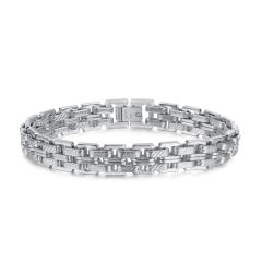 Punk chunky stainless steel chain bracelet
