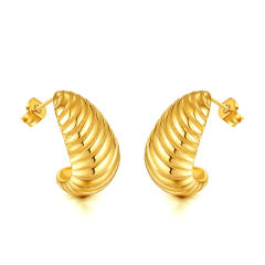 Chunky stainless steel studs earrings