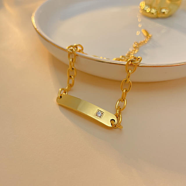 Korean fashion easy match stainless steel chain bracelet