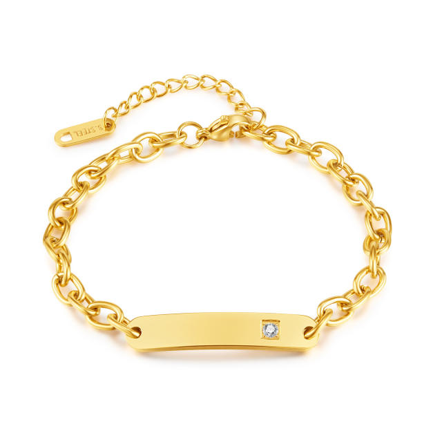 Korean fashion easy match stainless steel chain bracelet