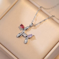Cute Balloon Dog pendant women necklace