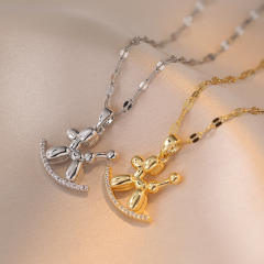 Cute Balloon Dog pendant women necklace