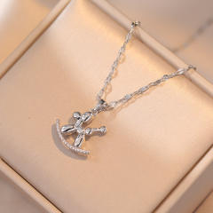 Cute Balloon Dog pendant women necklace