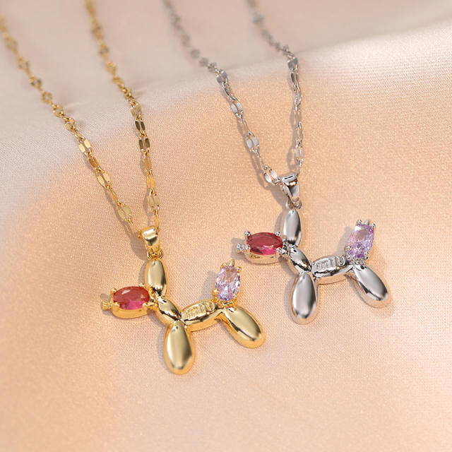 Cute Balloon Dog pendant women necklace