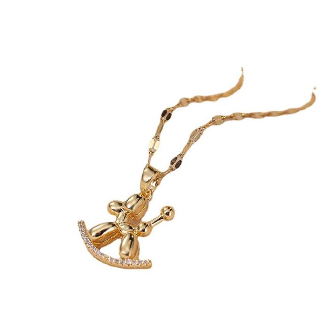 Cute Balloon Dog pendant women necklace