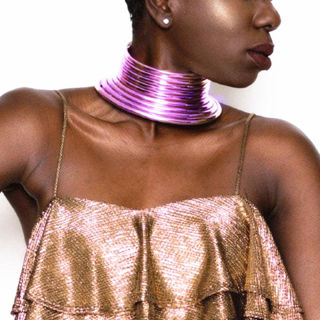Africa trend gorgeous AB color choker necklace for women