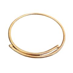 Chunky metal snake chain design choker bangle set