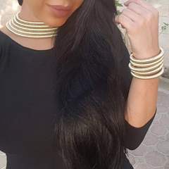 3pcs set Africa trend colorful layer choker necklace set for women