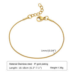 18K evil eye diamond chain stainless steel bracelet