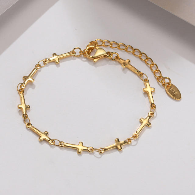 18k Tiny star stainless steel chain bracelet