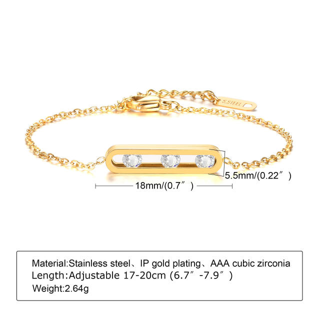 Dainty stainless steel chain bracelet