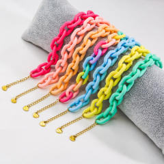 INS Y2K colorful acrylic chain bracelet