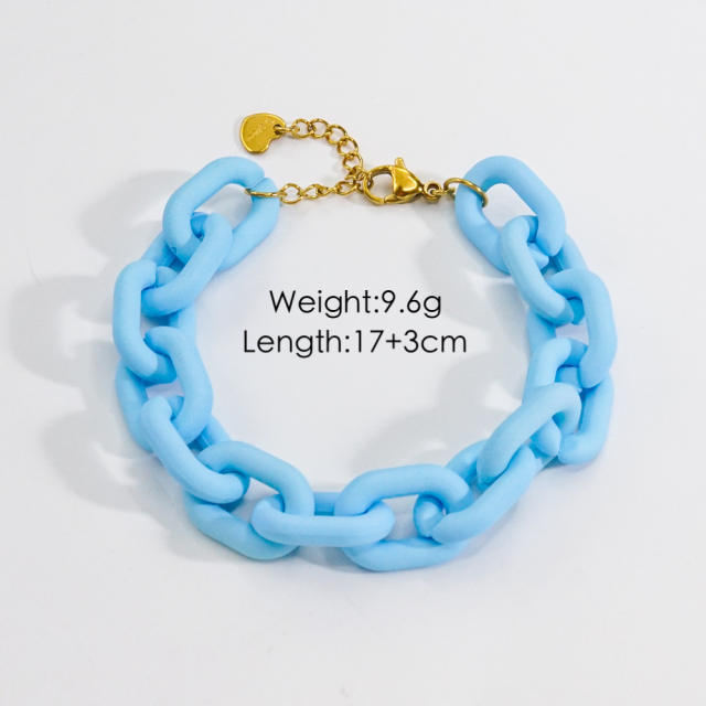 INS Y2K colorful acrylic chain bracelet