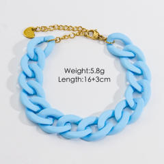 INS Y2K colorful acrylic cuban link chain bracelet