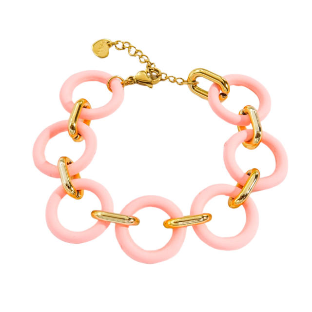 INS Y2K colorful acrylic chain bracelet for women
