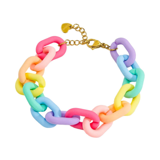 INS Y2K colorful acrylic chain bracelet