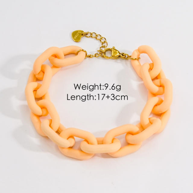 INS Y2K colorful acrylic chain bracelet