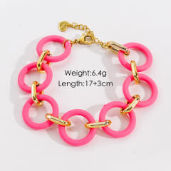 INS Y2K colorful acrylic chain bracelet for women