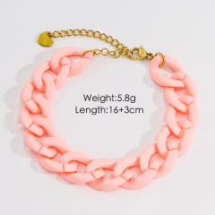 INS Y2K colorful acrylic cuban link chain bracelet