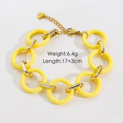INS Y2K colorful acrylic chain bracelet for women