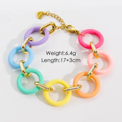 INS Y2K colorful acrylic chain bracelet for women